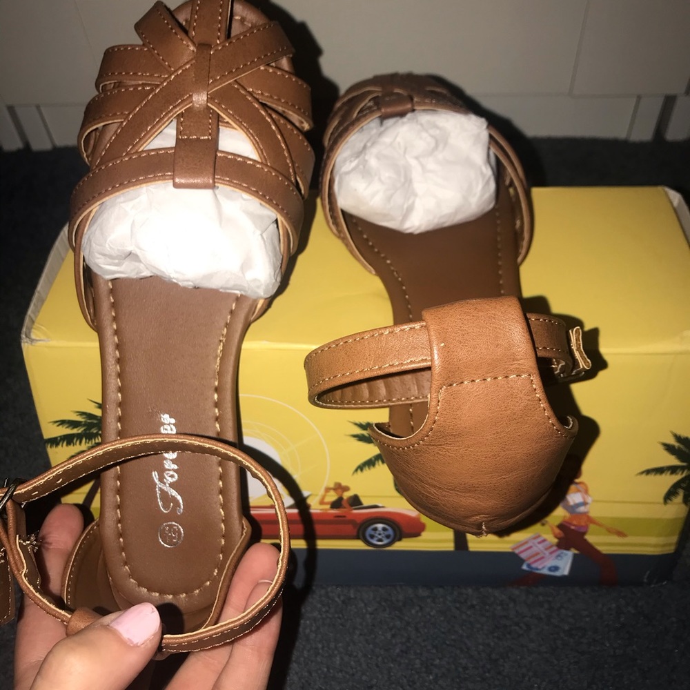 Forever Brand Brown Sandals.